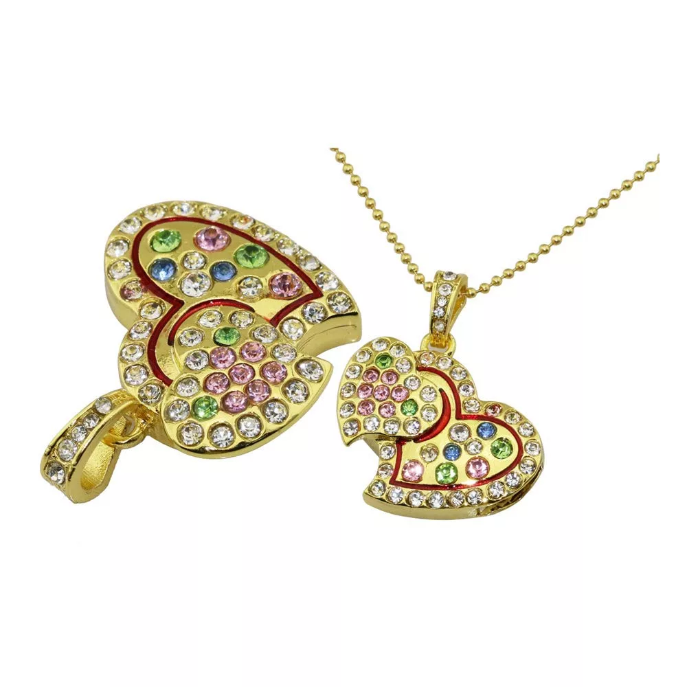 فلش مموری پرلیت یو اس بی طرح قلب در قلب کد U-67 ظرفیت 64 گیگابایت