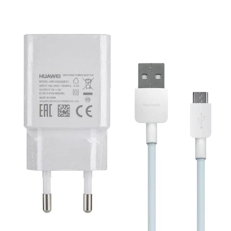 شارژر دیواری  مدل HW-050200E01 به همراه کابل تبدیل microUSB