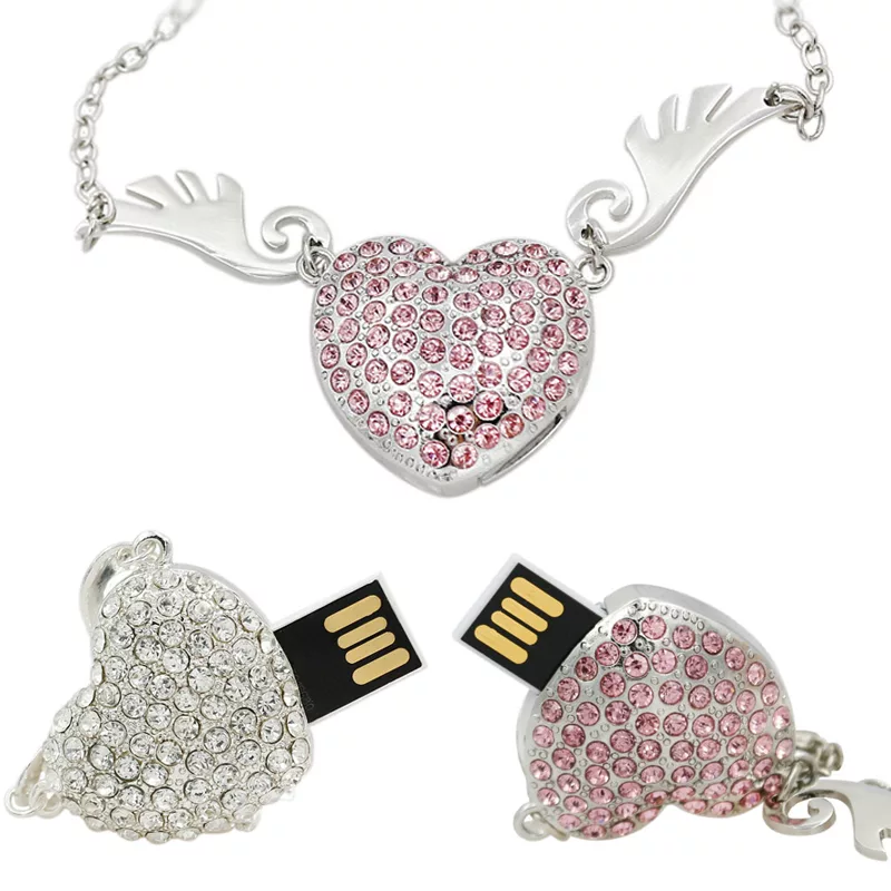 فلش مموری طرح قلب فرشته مدل UJ-23 ظرفیت 64 گیگابایت