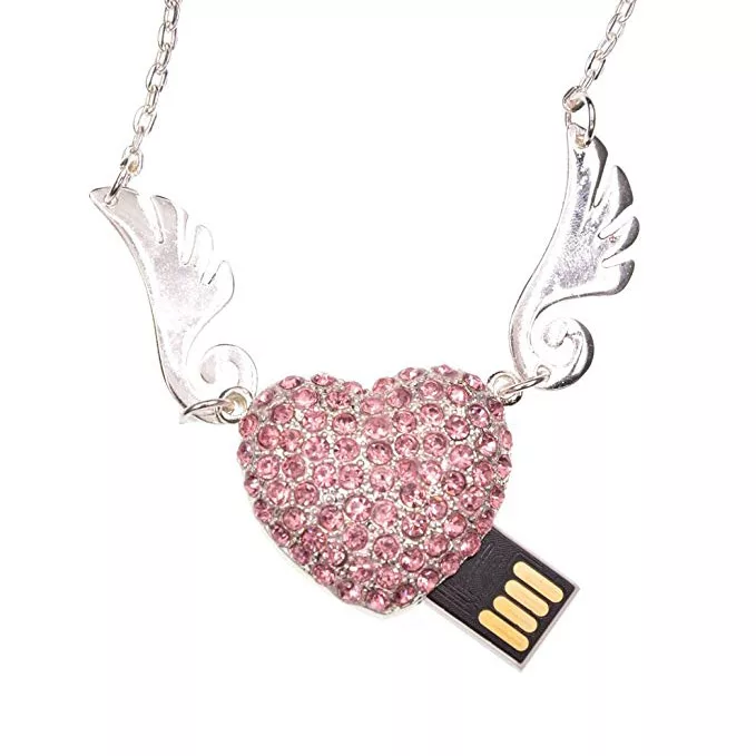 فلش مموری طرح قلب فرشته مدل UJ-23 ظرفیت 64 گیگابایت