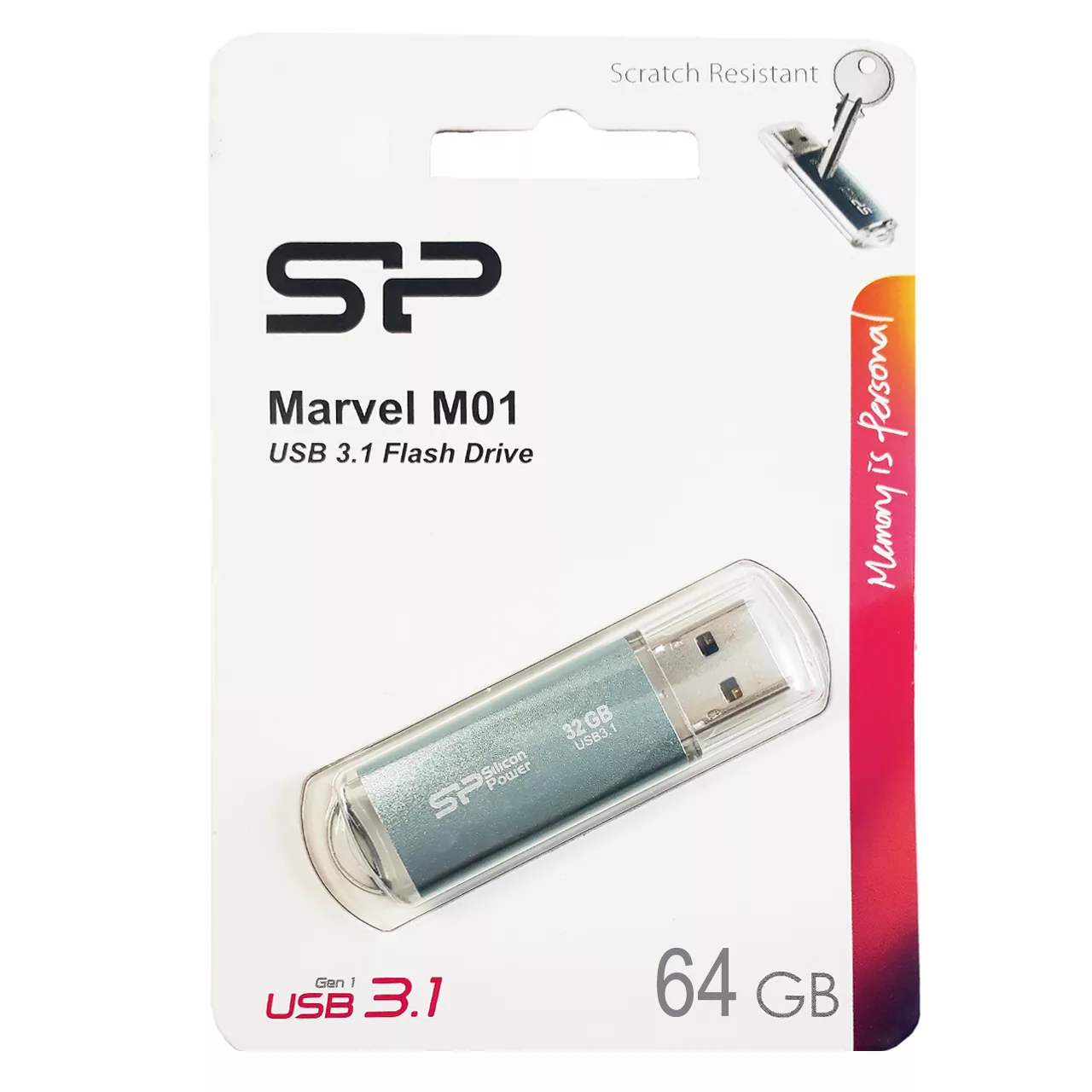 فلش مموری سیلیکون پاور مدل Marvel M01 ظرفیت 64 گیگابایت