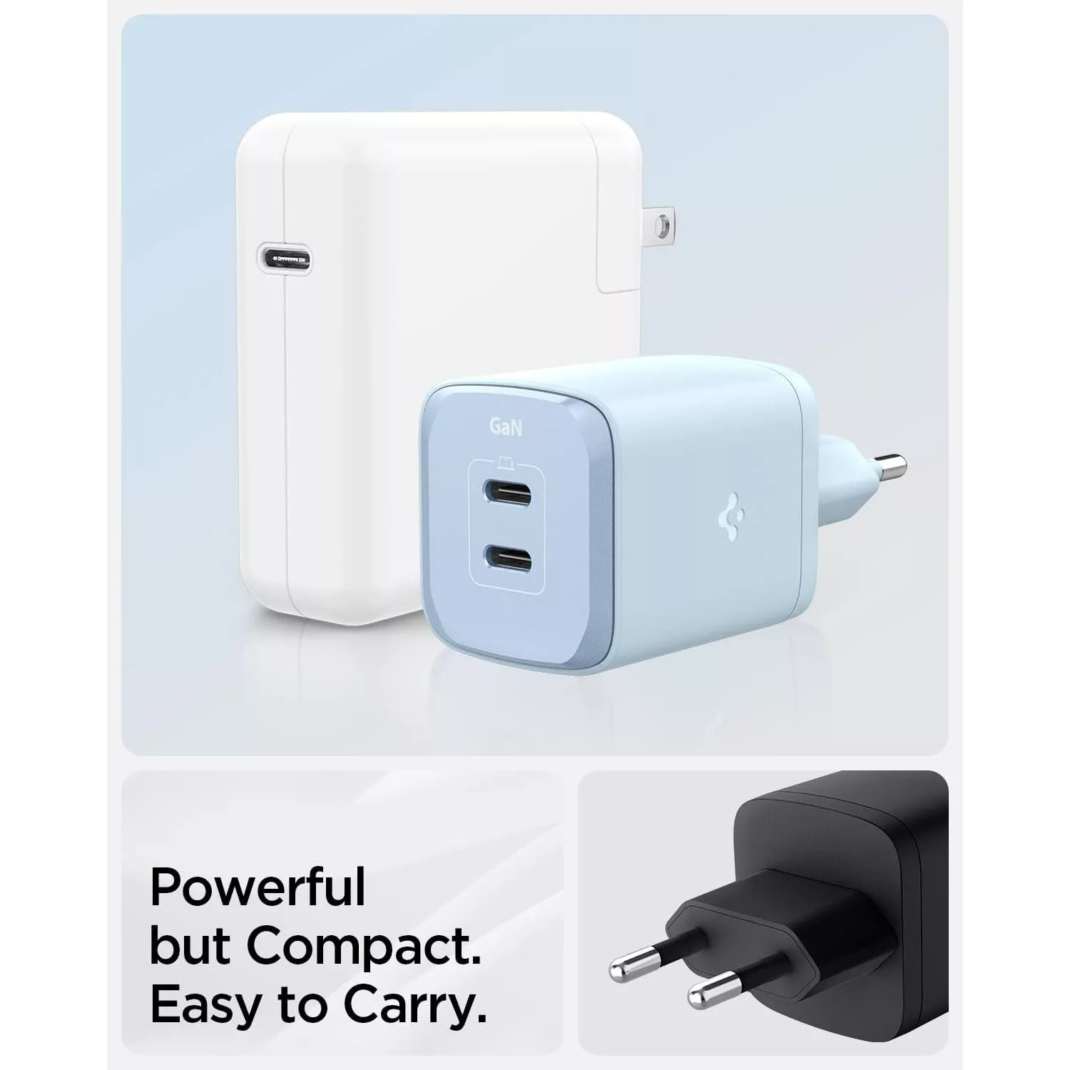 شارژر دیواری 65 وات دو پورت اسپیگن مدل PE2204EU