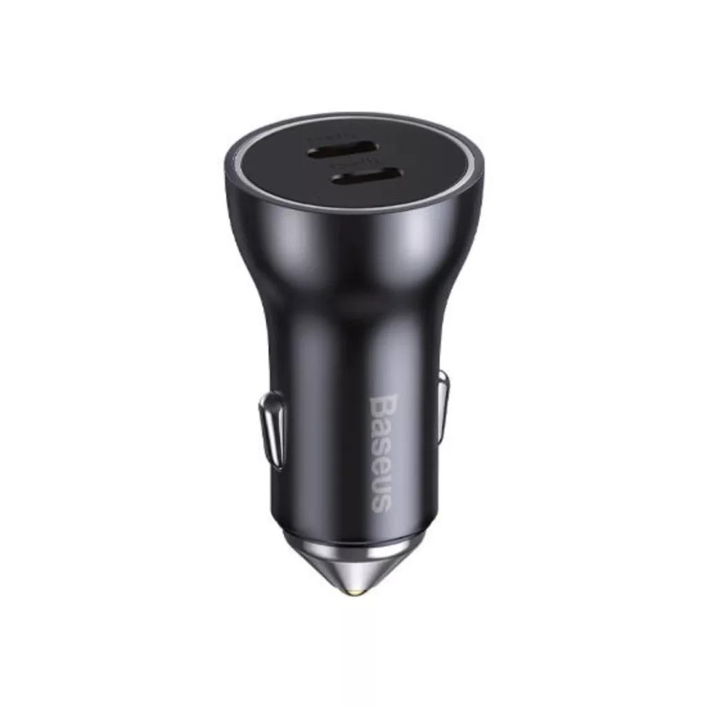 شارژر فندکی 60 وات بیسوس مدل Dual USB-C CGJM000213