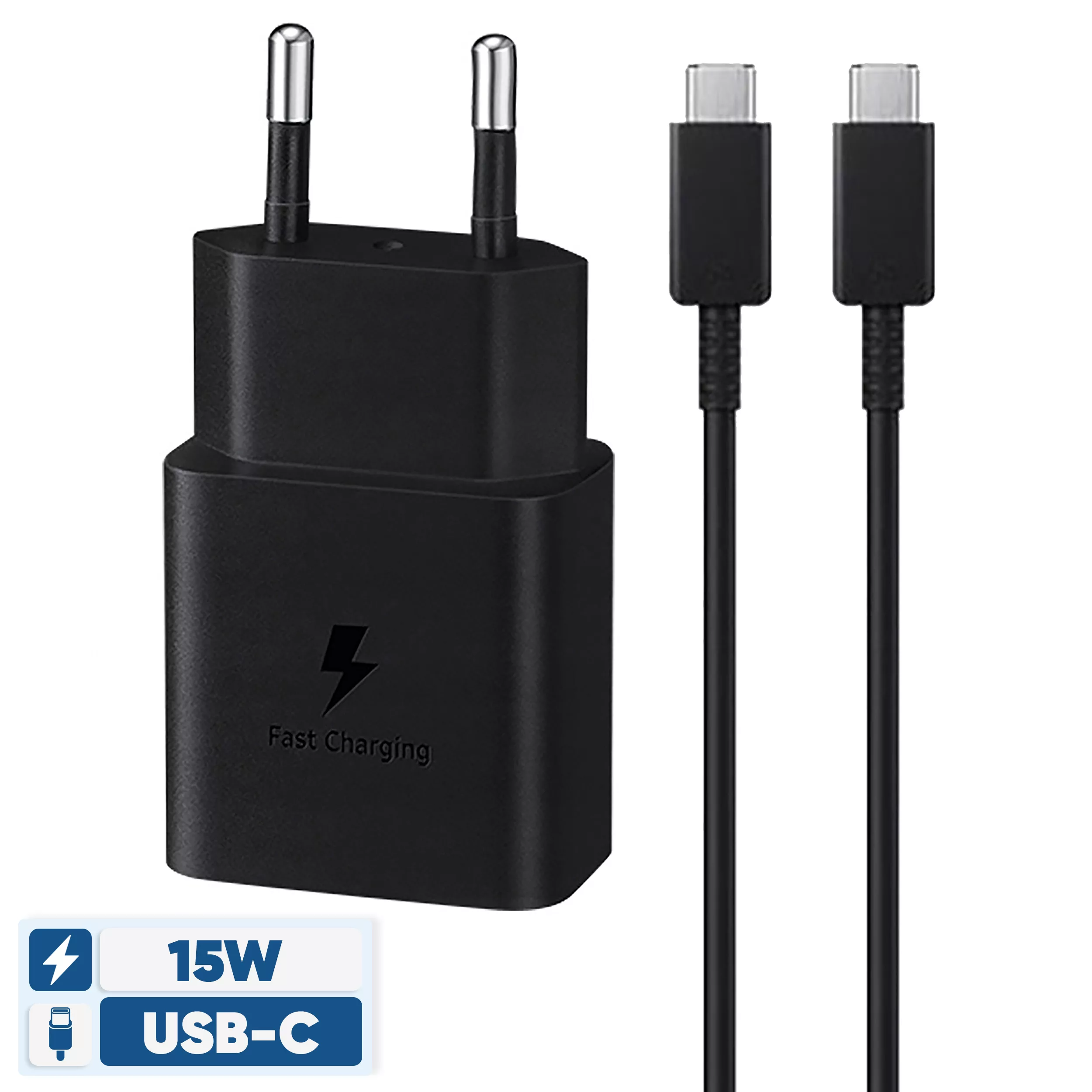 شارژر دیواری 15 وات سامسونگ مدل EP-T1510 به همراه کابل تبدیل USB-C شارژر دیواری 15 وات سامسونگ مدل EP-T1510 به همراه کابل تبدیل USB-C