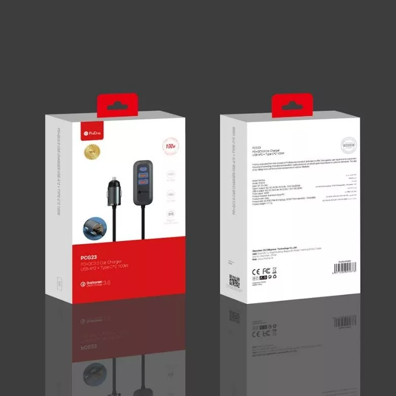 شارژر فندکی 100وات پرووان مدل PCG23