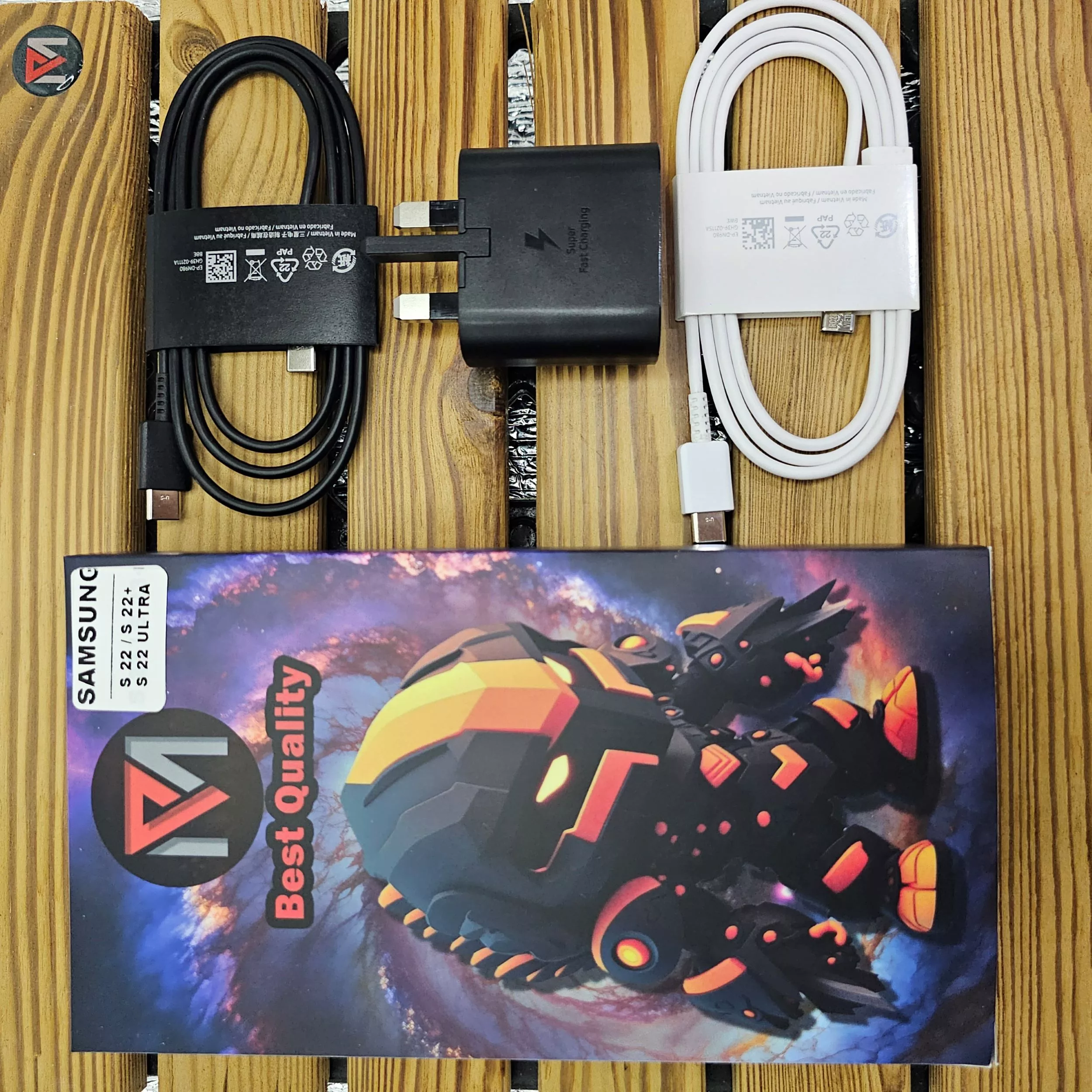 شارژر دیواری 25 وات ام پی مدل S22 ultra به همراه کابل USB-C