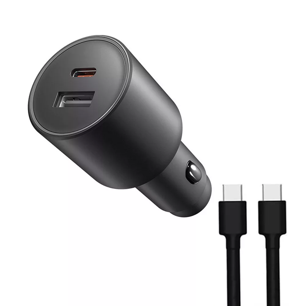 شارژر فندکی 100 وات 2 پورت شیائومی مدل MDY-16-ER به همراه کابل USB-C به طول 1 متر