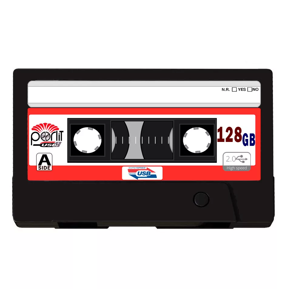 فلش مموری پرلیت یواس بی طرح نوار کاست مدل UM-67-U3.0 ظرفیت 128 گیگابایت