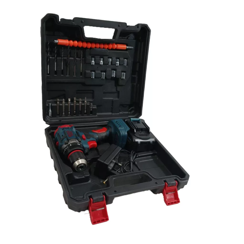 پیچ گوشتی شارژی باس مدل single-battery–brushless-88v مجموعه 28 عددی