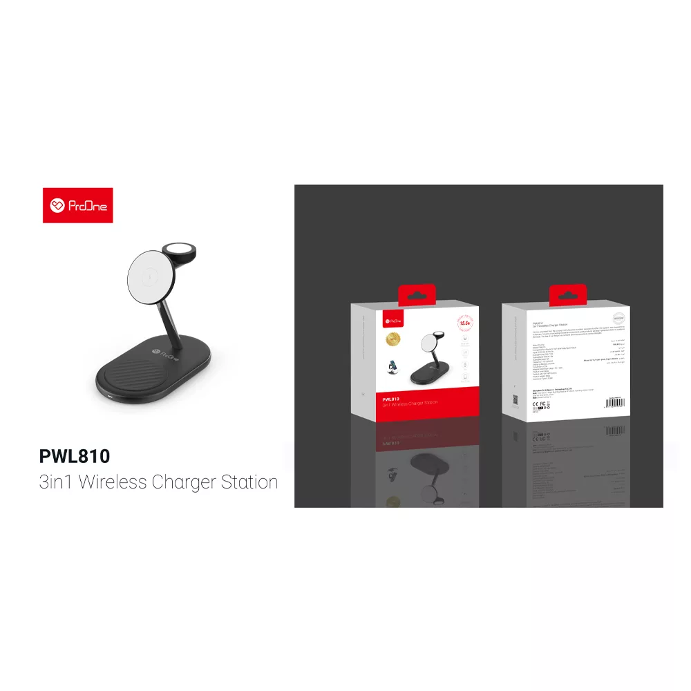 شارژر بی سیم 3 در 1 پرووان مدل PWL810