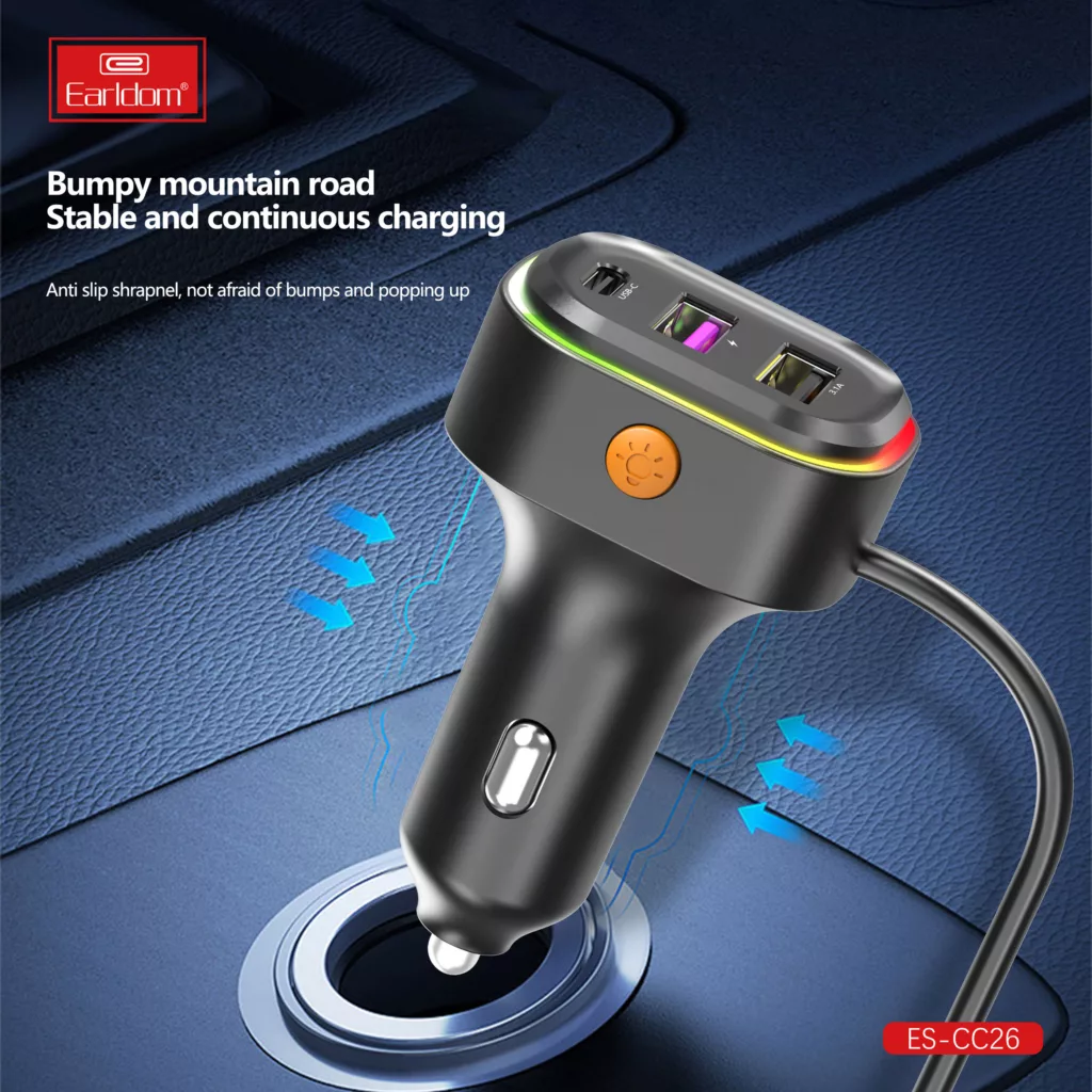 شارژر فندکی 65 وات ارلدام مدل 6IN1 CAR CHARGER CC26
