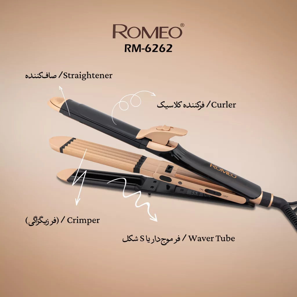 اتو و حالت دهنده ی مو رومئو مدل RM-6262