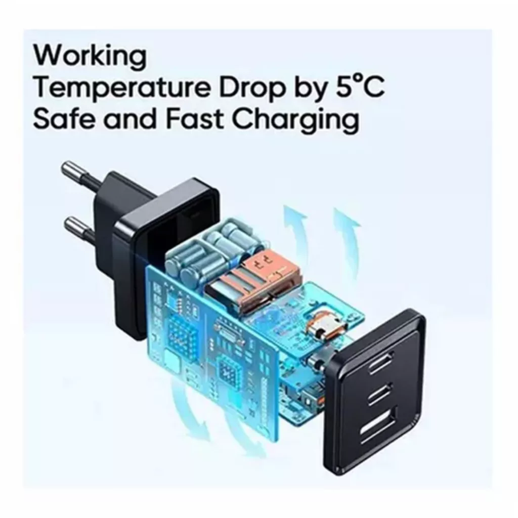 شارژر دیواری67 وات مک دودو مدل  Gan 5 pro ch-1544 به همراه کابل لایتنینگ