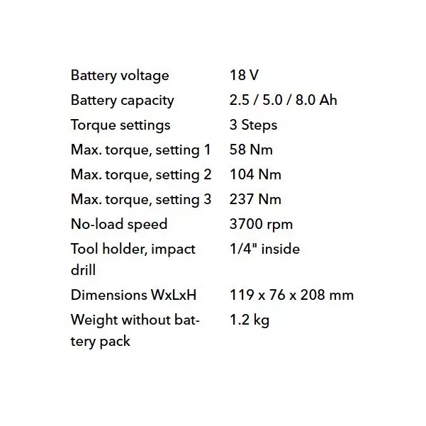 پیچ گوشتی ضربه ای شارژی فلکس مدل ID 1/4 18.0-EC HD/5.0 Set
