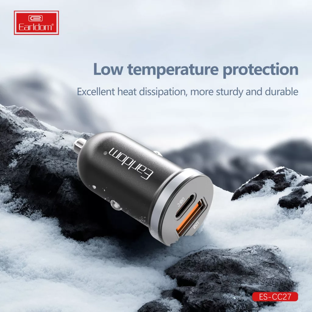 شارژر فندکی 30 واتی ارلدام مدل CC27