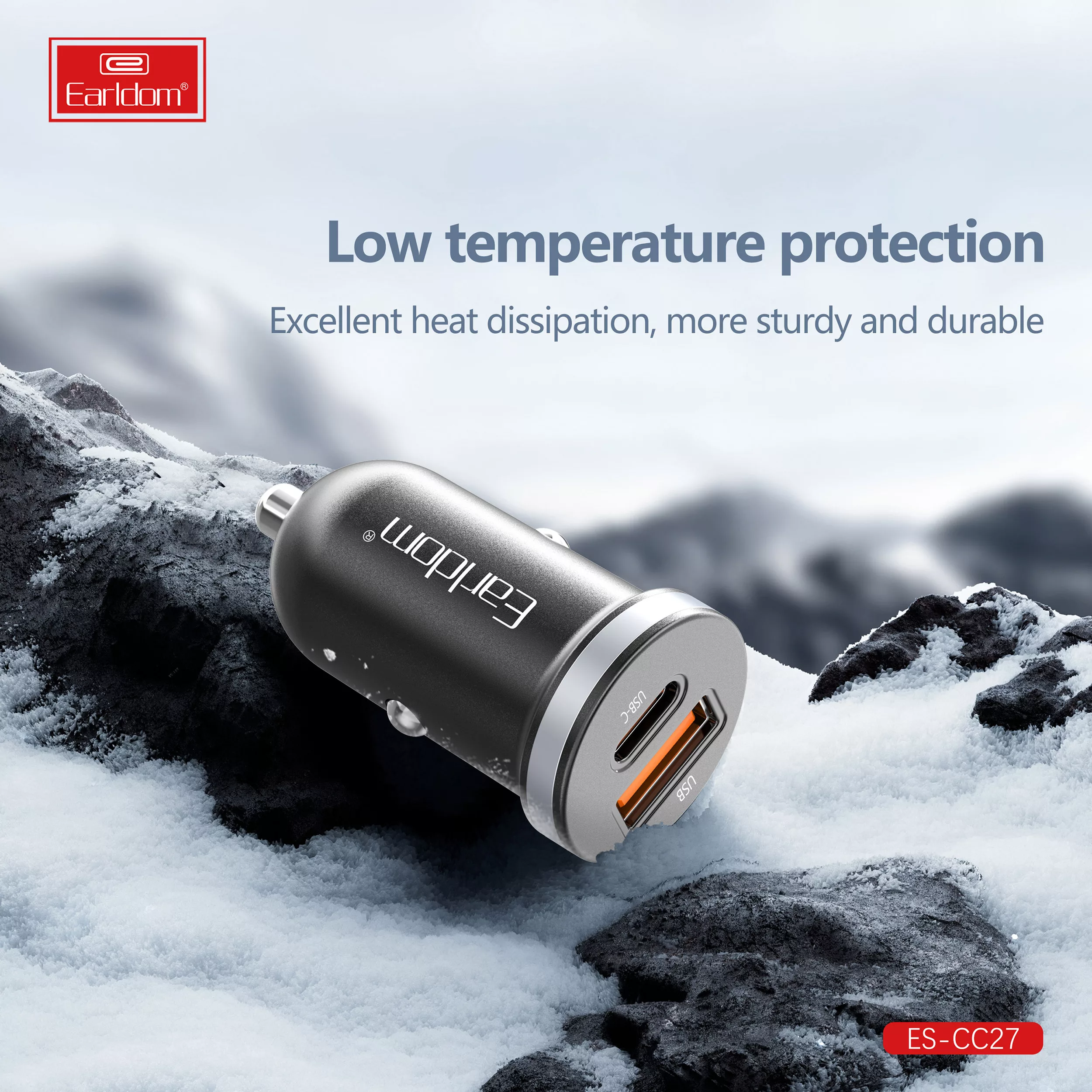 شارژر فندکی 30 واتی ارلدام مدل CC27