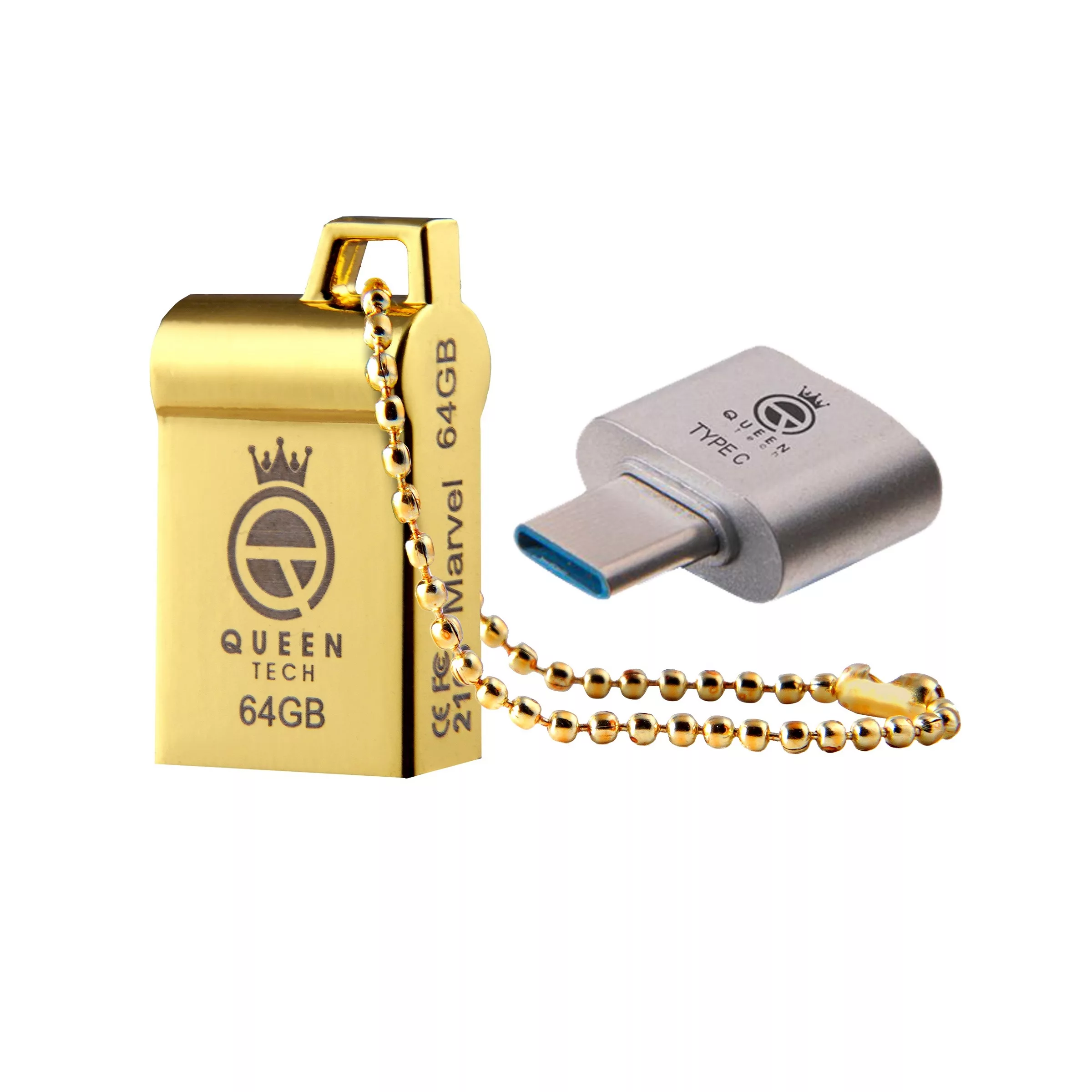 فلش مموری کوئین تک مدل MARVEL C-PLUS ظرفیت 64 گیگابایت به همراه مبدل USB-TYPE C فلش مموری کوئین تک مدل MARVEL C-PLUS ظرفیت 64 گیگابایت به همراه مبدل USB-TYPE C