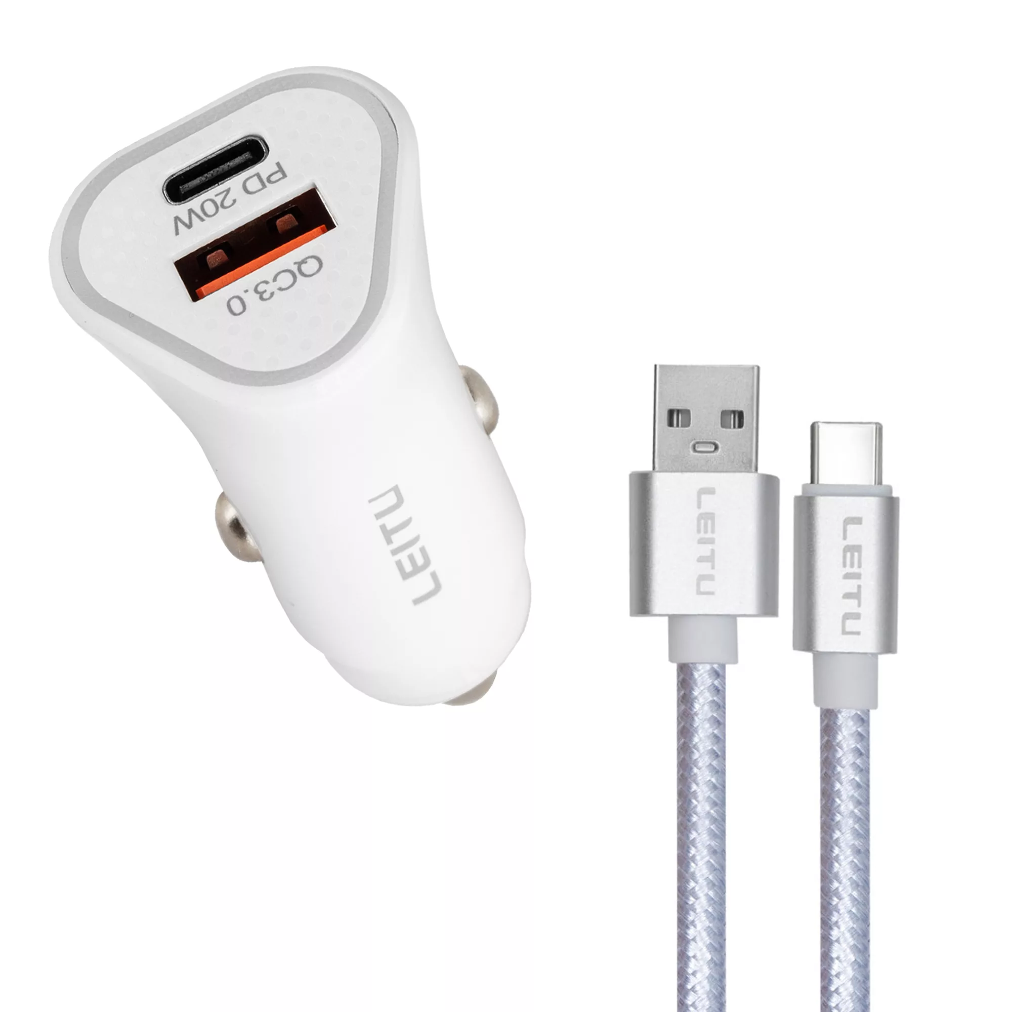 شارژر فندکی لیتو مدل LC-C14 به همراه کابل USB-C شارژر فندکی لیتو مدل LC-C14 به همراه کابل USB-C