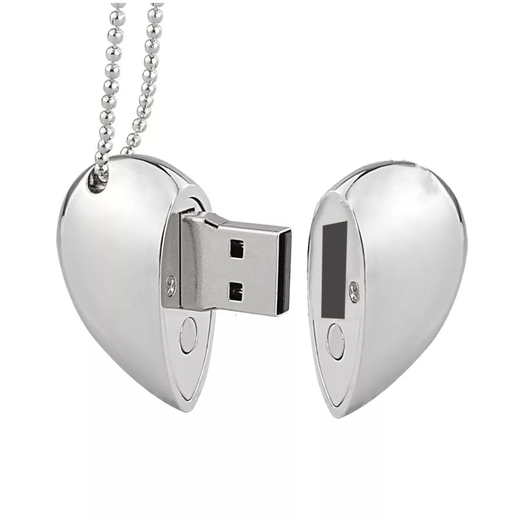 فلش مموری پرلیت یو اس بی مدل قلب کد W-09 ظرفیت 64 گیگابایت با رابط USB 2.0