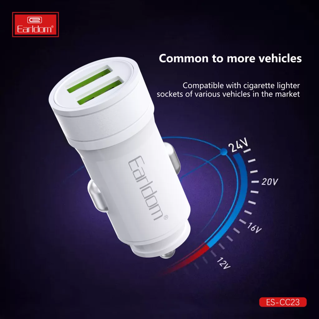 شارژر فندکی 12 وات ارلدام مدل CC23 2.1A