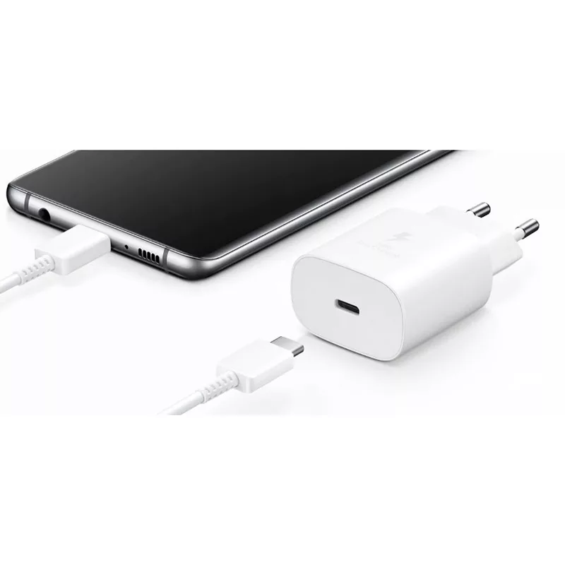 شارژر دیواری سامسونگ مدل EP-TA800 به همراه کابل تبدیل USB-C