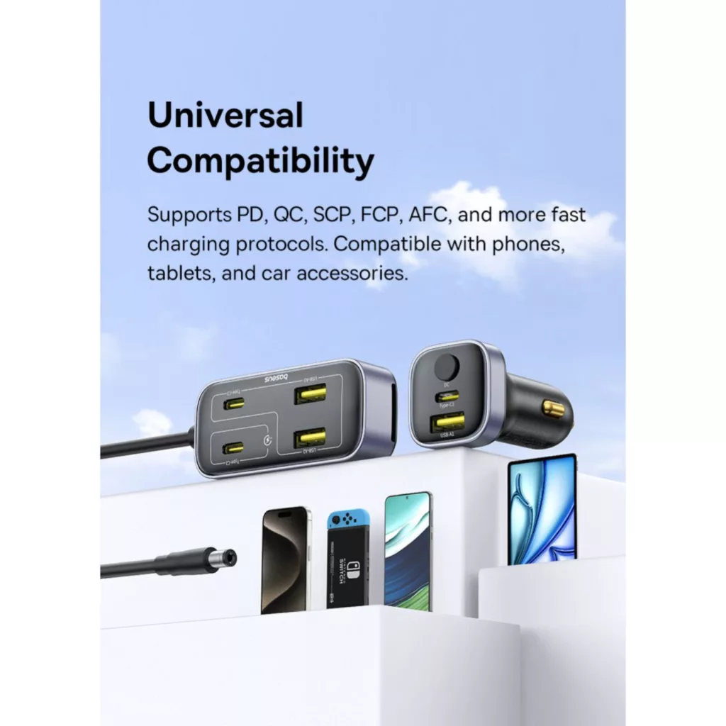 شارژر فندکی 110 وات 6 پورت بیسوس مدل BackseatPal L1