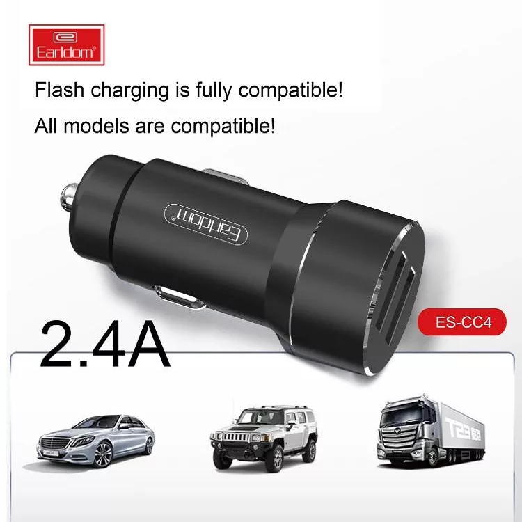 شارژر فندکی ارلدام مدل ES-CC4 به همراه کابل تبدیل microUSB