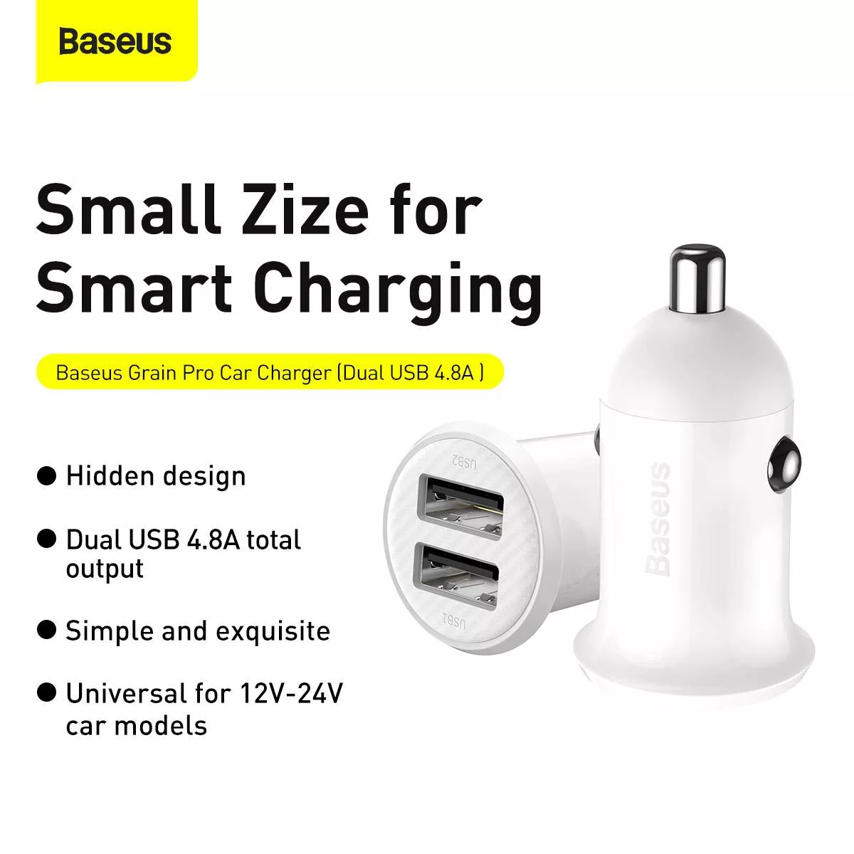 شارژر فندکی باسئوس مدل Grain Pro