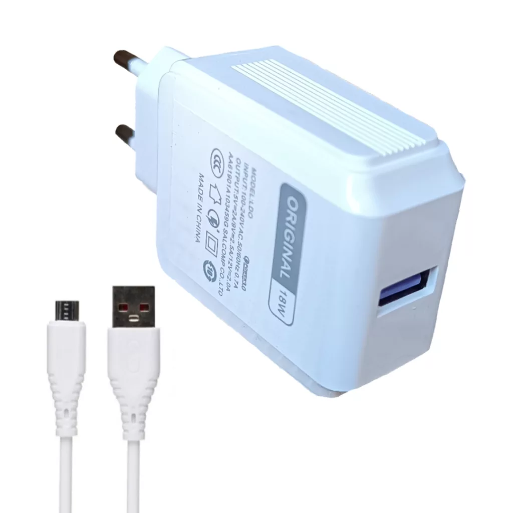شارژر دیواری 18 وات ال دی او مدل BY40 به همراه کابل تبدیل USB-C