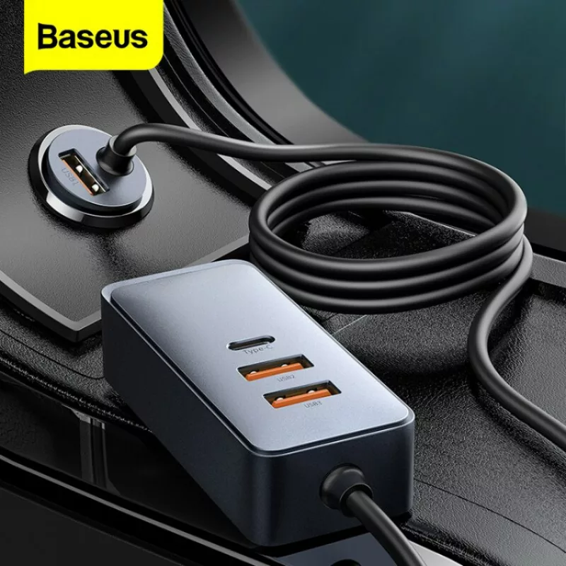 شارژر فندکی 120 وات بیسوس مدل CCBX-120C2X