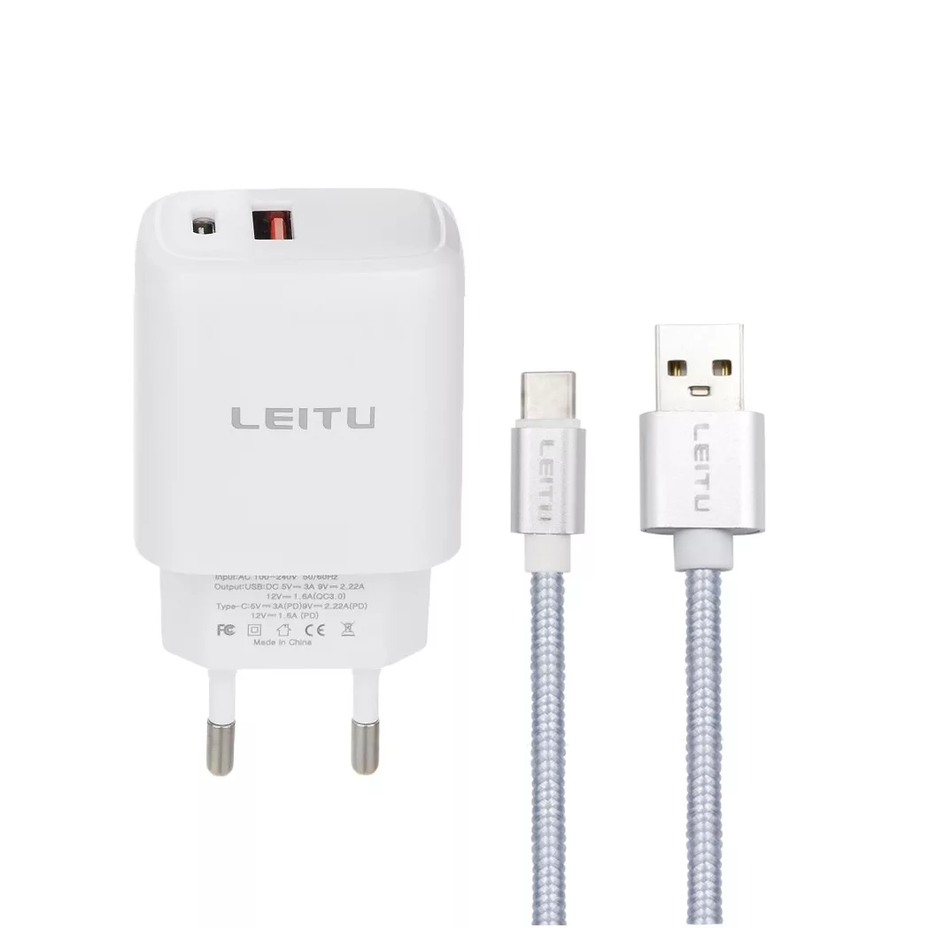 شارژر دیواری لیتو مدل LH-13 به همراه کابل تبدیل USB-C