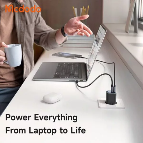 شارژر دیواری ۴۵ وات دو پورت مک دودو مدل CH-1000