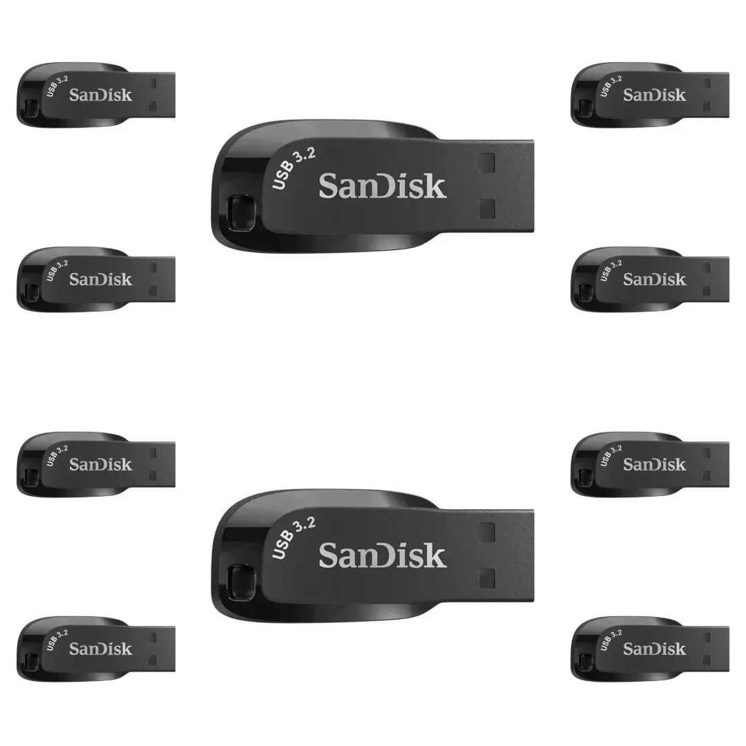 فلش مموری سن دیسک مدل Ultra Shift ظرفیت 32 گیگابایت با رابط USB 3.2 بسته 10 عددی