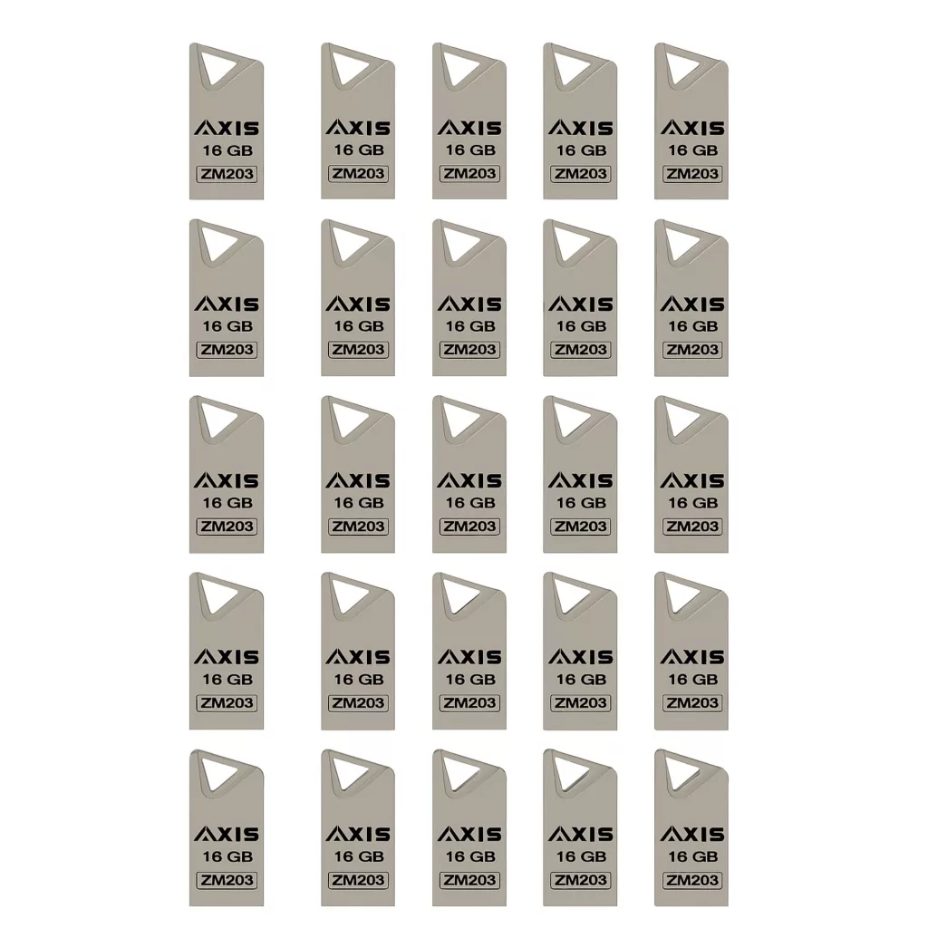 فلش مموری اکسیس ZM203 ظرفیت ۱۶ گیگابایت با رابط USB 2.0 بسته ۲۵ عددی