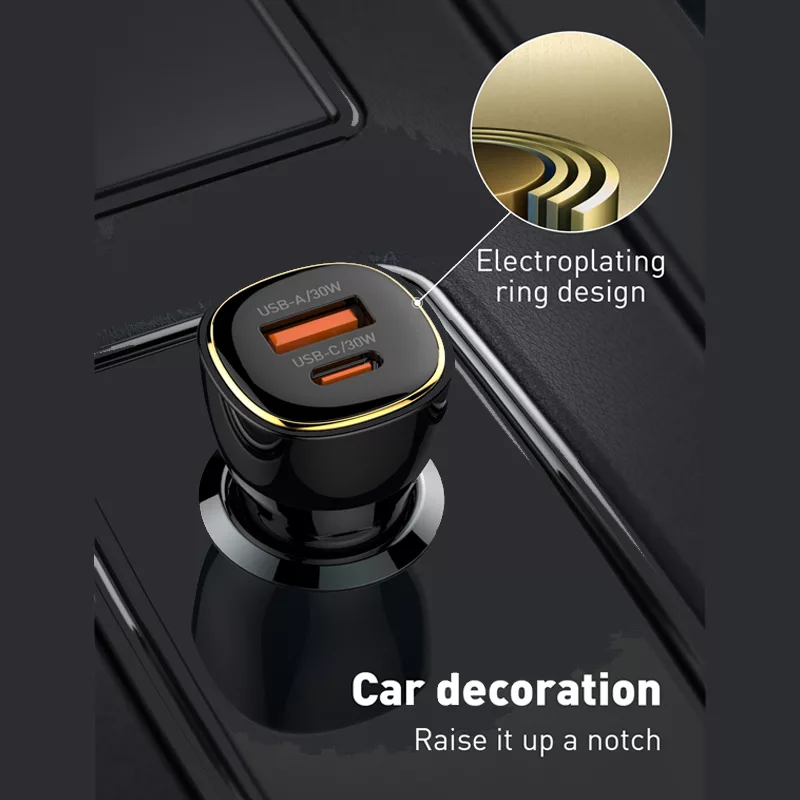 شارژر فندکی 60 وات الدینیو مدل C103 به همراه کابل USB-C