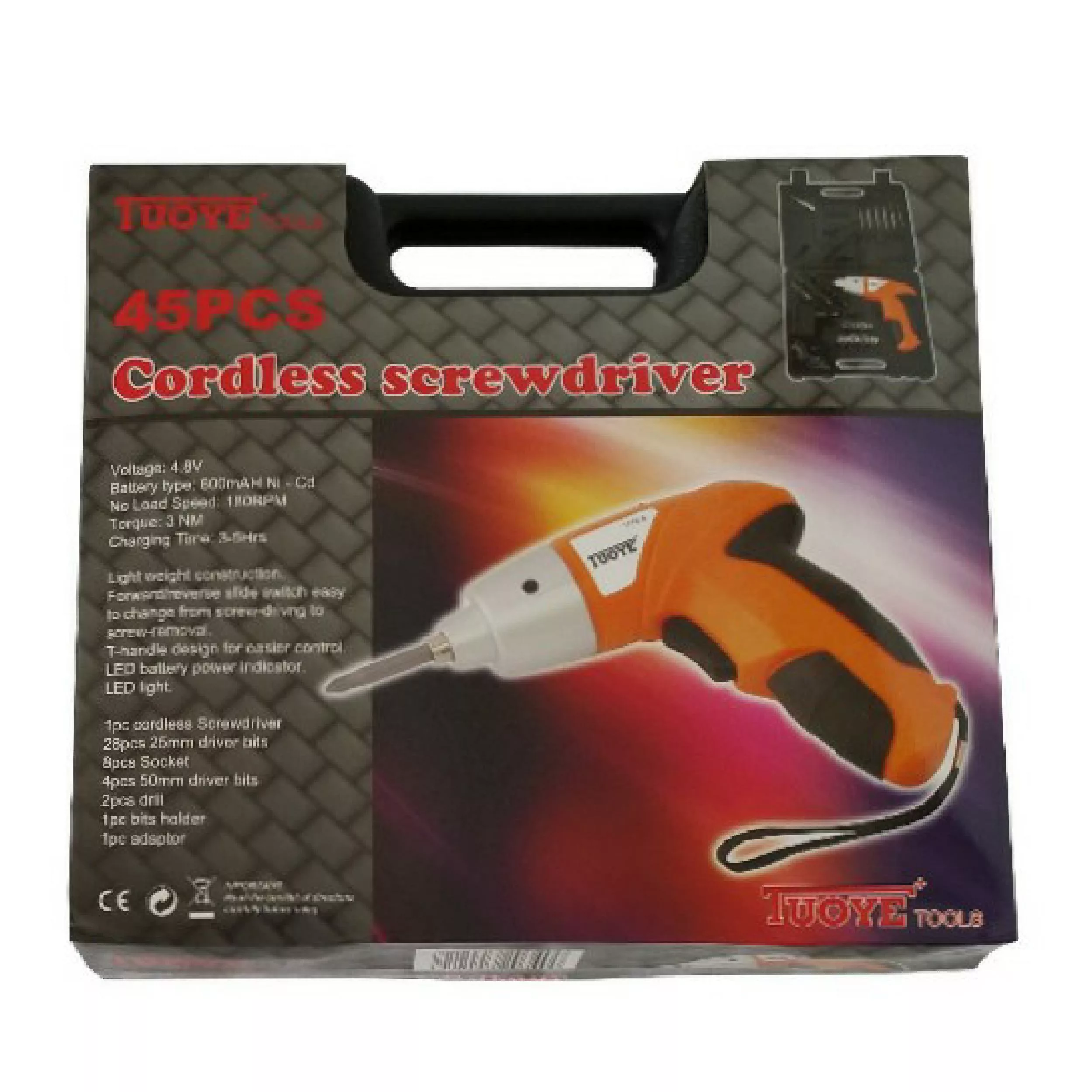 پیچ گوشتی شارژی توی تولز مدل 45pcs