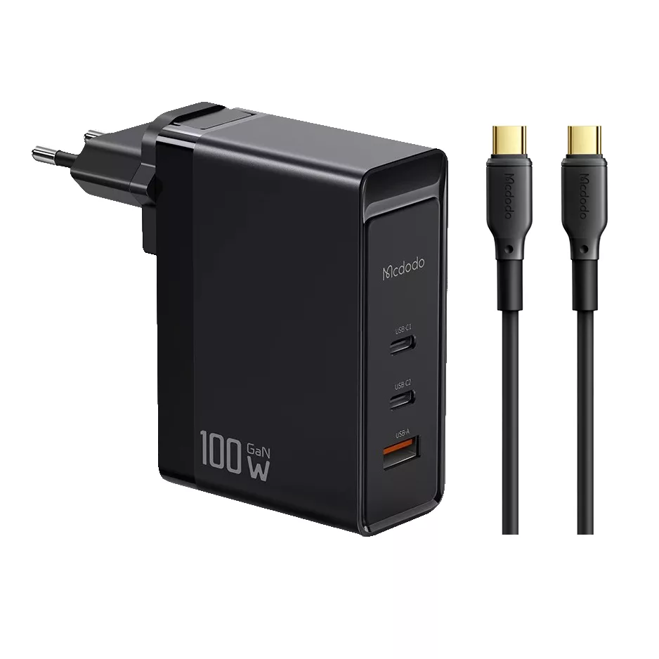 شارژر دیواری مک دودو مدل GaN  CH-8105 Pro 100W  به همراه کابل تبدیل USB-C
