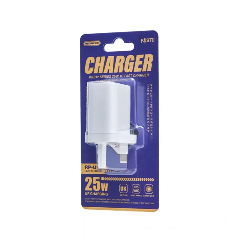 شارژر دیواری 25 وات ریمکس مدل S23FE به همراه کابل تبدیل USB-C