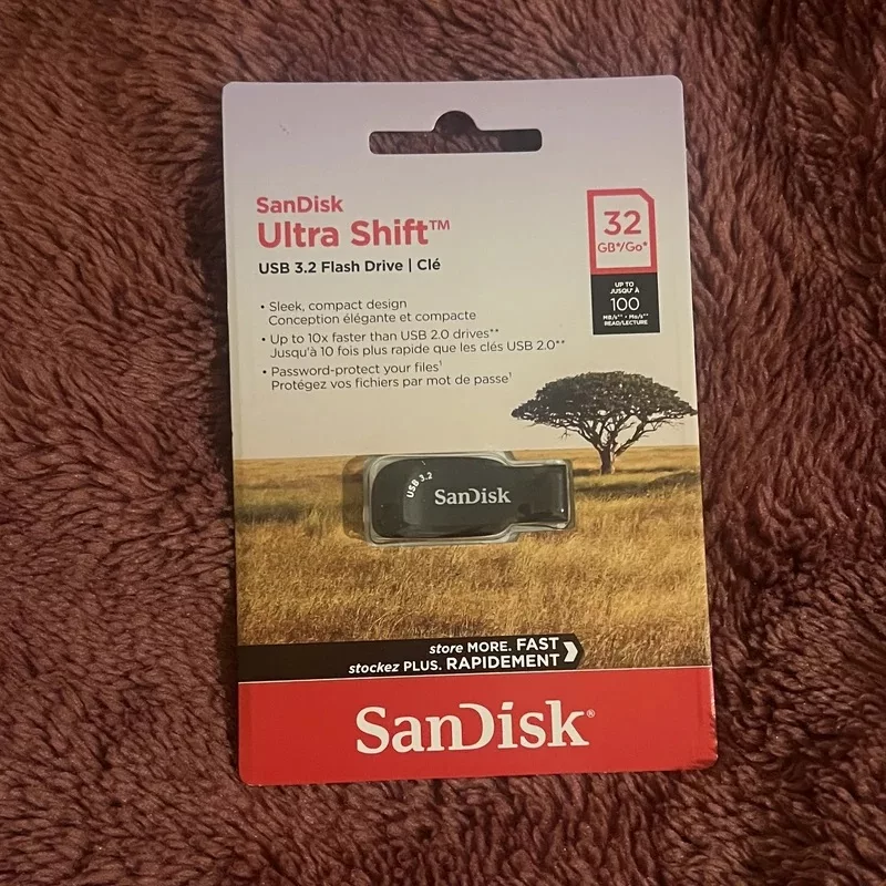 فلش مموری سن دیسک مدل Ultra Shift ظرفیت 32 گیگابایت با رابط USB 3.2 بسته 5 عددی