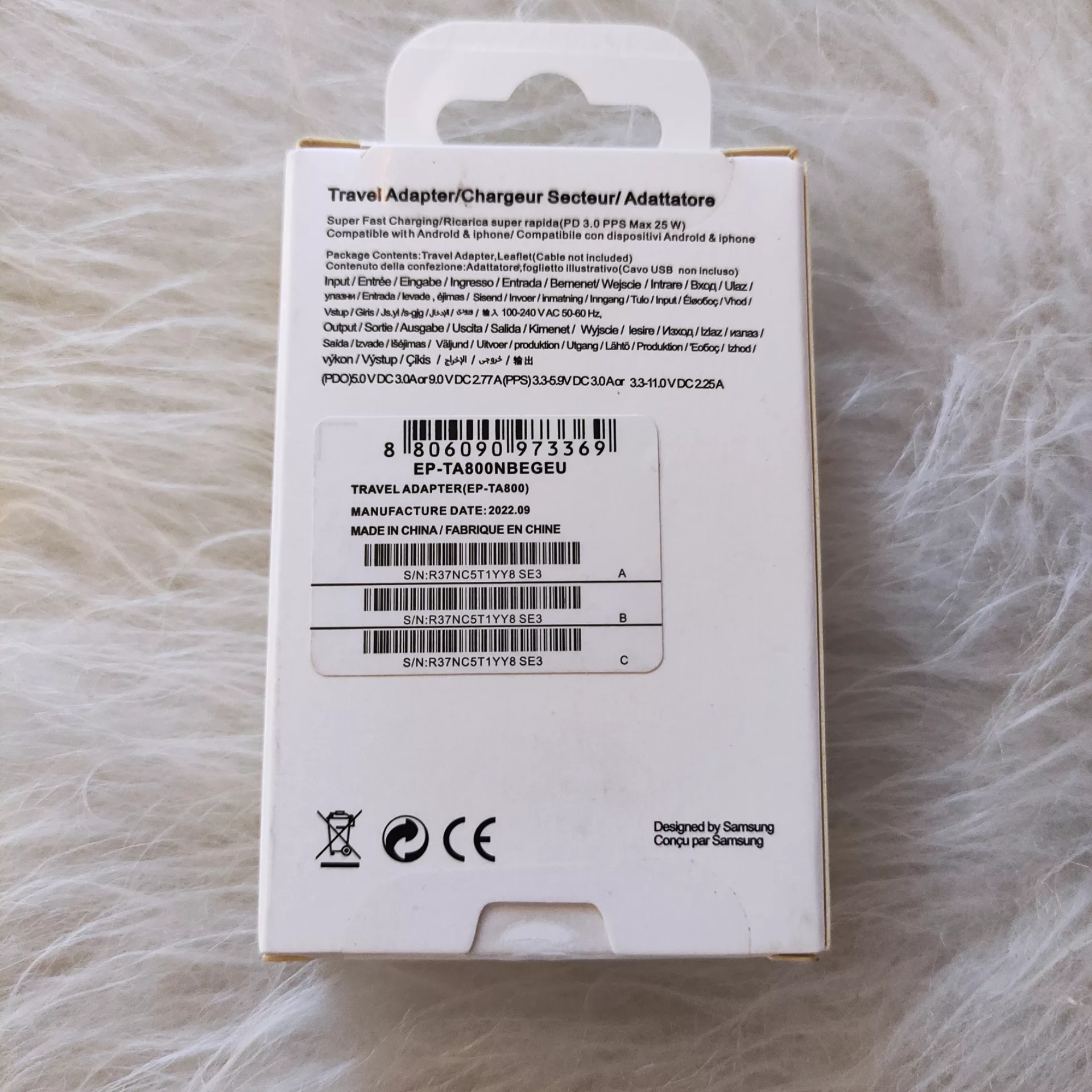 آداپتور شارژر مدل EP-TA800NBEGEU