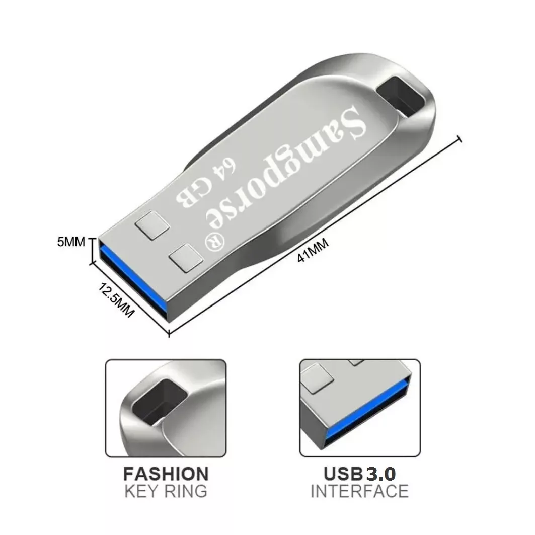 فلش مموری سمگپرس مدل UDP Plus ظرفیت 64 گیگابایت با رابط USB 3.0، USB 2.0