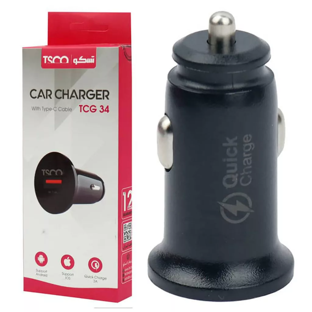شارژر فندکی تسکو مدل TCG 34