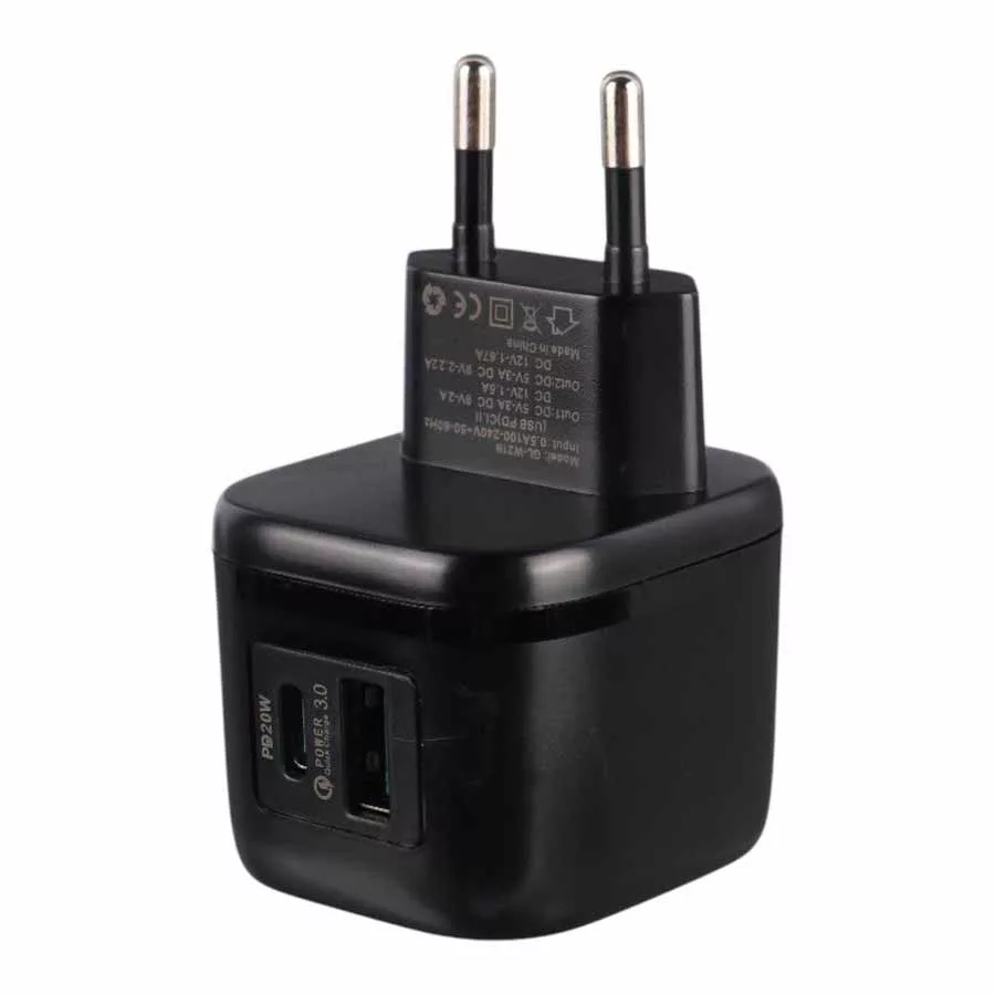 شارژر دیواری 20 وات گرین لاین مدل PD20W+QC  Gl-W21B