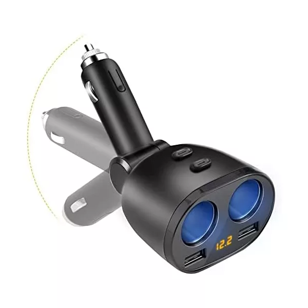 شارژر فندکی 80وات 4 پورت مدل EV-M2-CCY16-EU