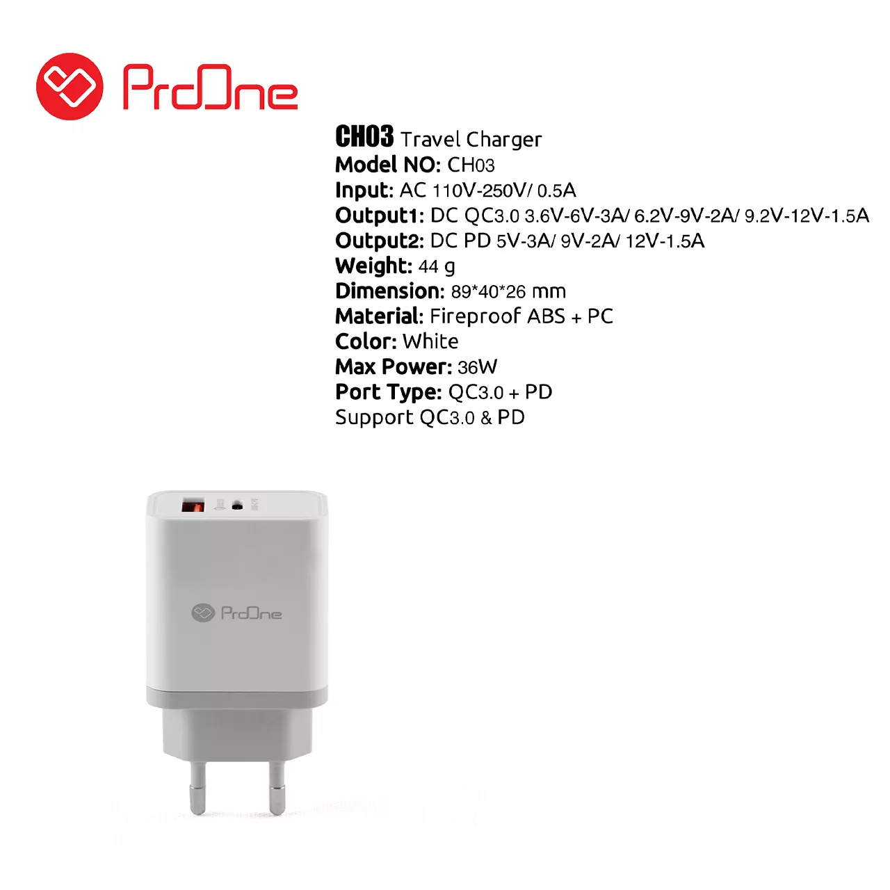 شارژر دیواری پرووان مدل PWC510