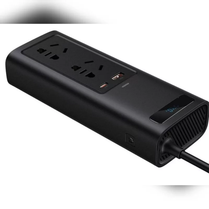 شارژر فندکی و مبدل خودرو باسئوس مدل Power 150W 220v