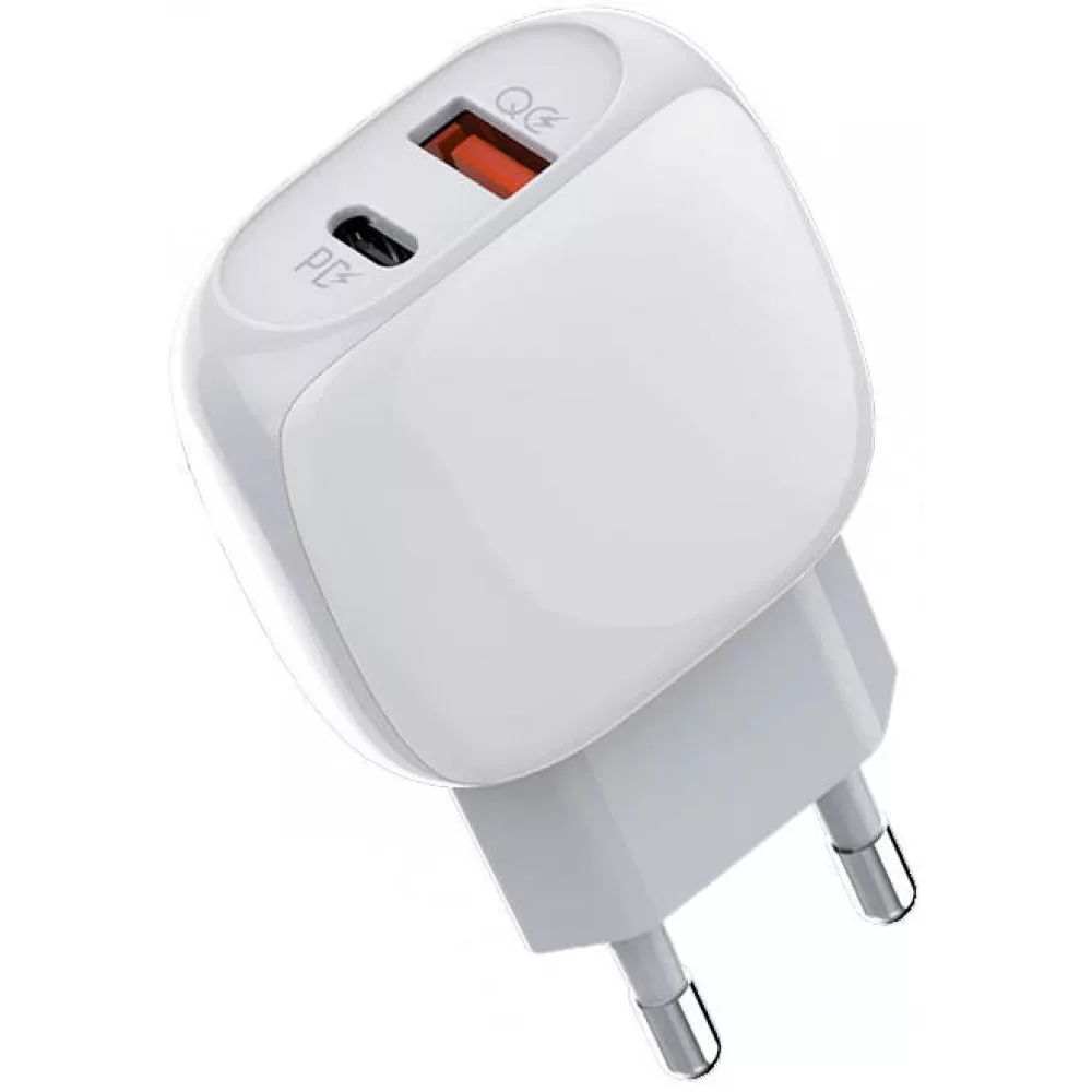 شارژر دیواری 20 وات الدینیو مدل A2313C به همراه کابل تبدیل usb-c