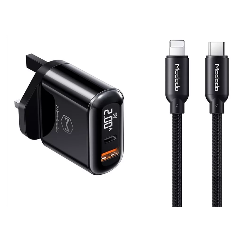 شارژر دیواری مک دودو مدل LCH-7231 به همرا کابل تبدیل لایتنینگ