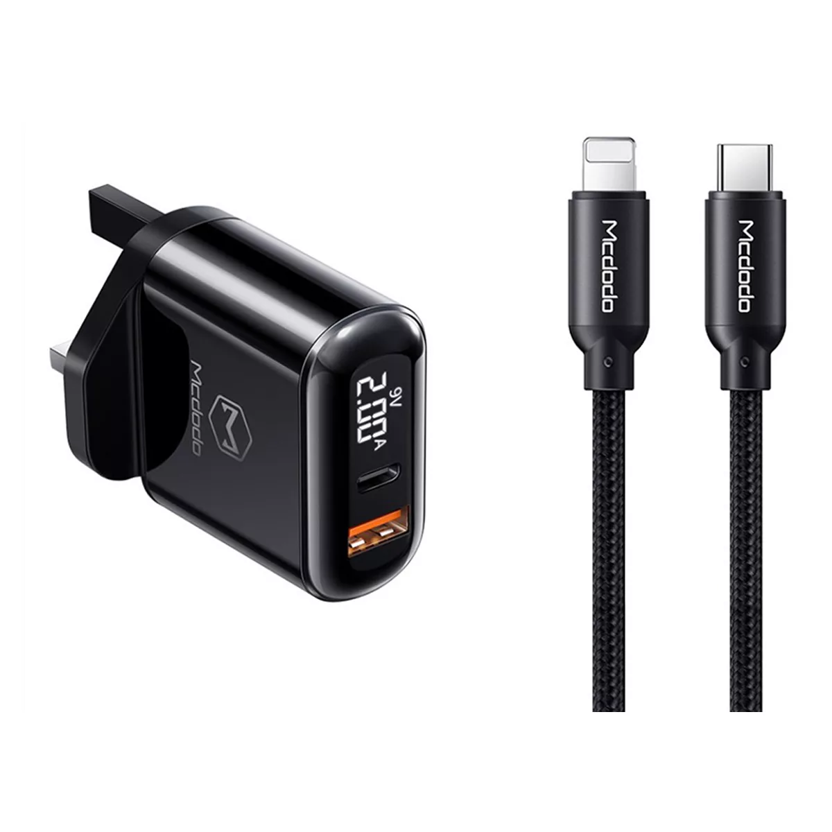 شارژر دیواری مک دودو مدل LCH-7231 به همرا کابل تبدیل لایتنینگ