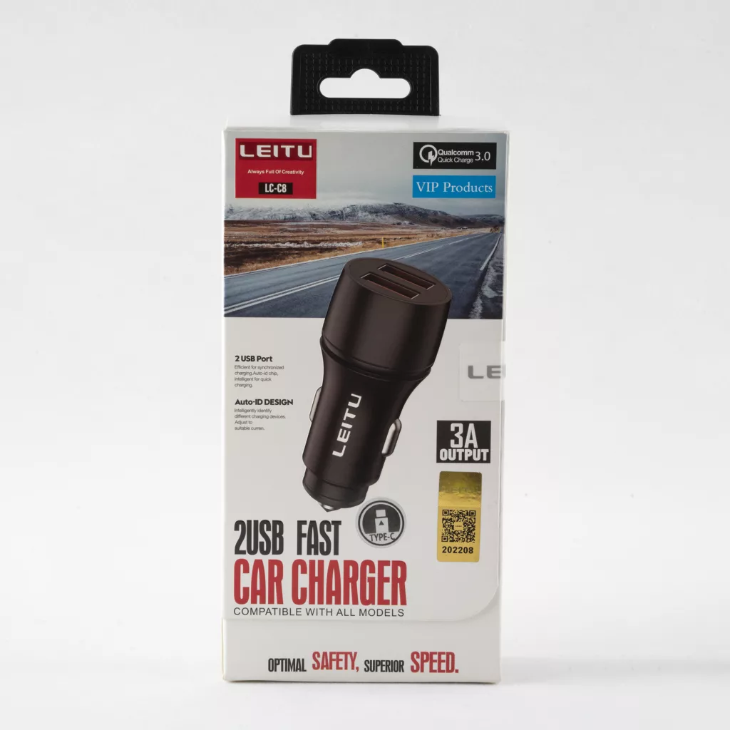 شارژر فندکی لیتو مدل LC-C8 به همراه کابل تبدیل USB-C